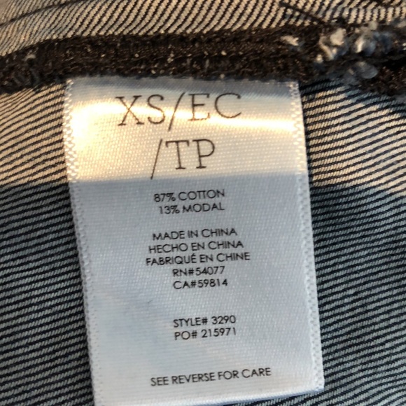 CABI dark denim top size XS - Picture 6 of 7